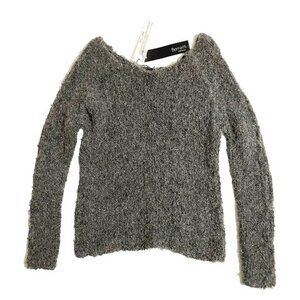 Berretti Grey Boucle Sweater Wool Blend Pullover Made in Italy Sz S NWT